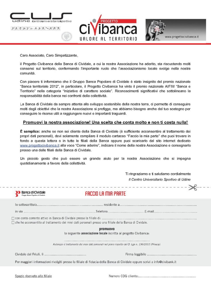 progetto civibanca cusudine