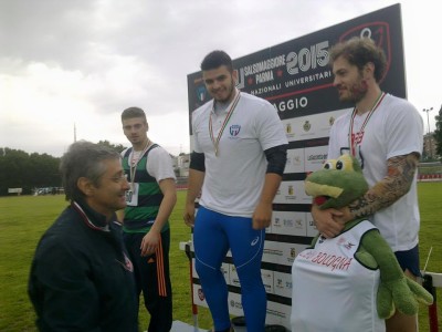 Luciano Boidi sul podio a Fidenza