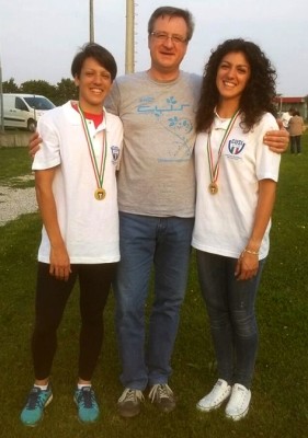 Ilaria Vitale e Ylenia Vitale medagliate con il tecnico Paolo Bonetti