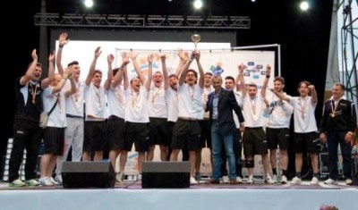 Premiazione Calcio a 5 sul palco del Solana Village a Cassino