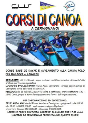 corsi canoa 2016